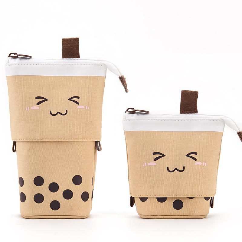 Smiley Face Multifunctional Pen Holder Stationery Storage Bag pencil bag