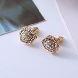 Titanium Steel Small Ear Studs: Simple Retro Minority Light Luxury Temperament Earrings For Women