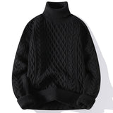 Vintage Jacquard Turtleneck Thick Sweater Men: Embrace Classic Style with a Modern Twist