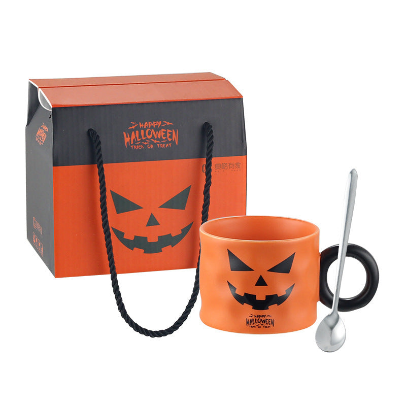 Halloween Gift Pumpkin Cup Ceramic Mug - Minihomy