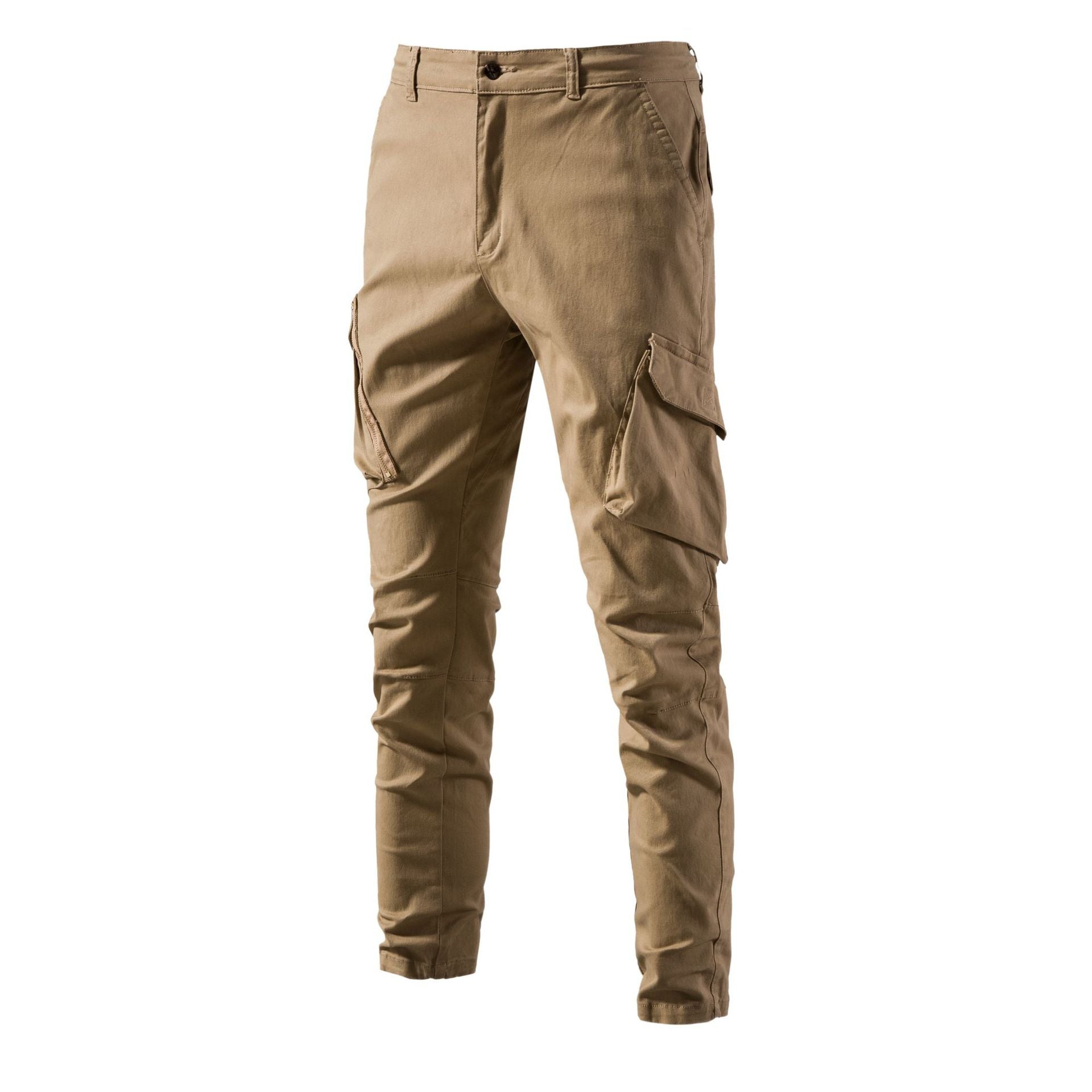 Men's Versatile Multi-pocket Solid Color Trousers - Minihomy