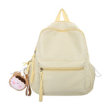 Women's Japanese Style Solid Color Raw Backpack - Cute And Lightweight Travel