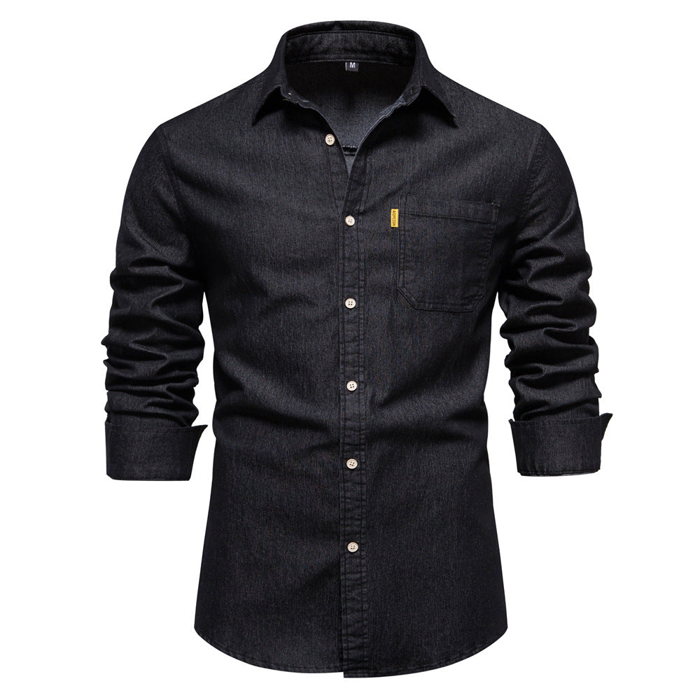 Men's Casual Denim Non-ironing Shirt - Minihomy