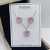 Chic Copper Micro Inlaid Zircon Peach Heart Fashion Simple Necklace - Minihomy