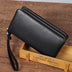 Men's Ostrich Grain Long Wallet Zipper Handbag - Minihomy