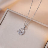 Necklace Female Sweet Star Moon Zircon Geometric Niche - Minihomy