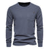 Men's Round Neck Pocket Waffle Long Sleeve Top - Minihomy