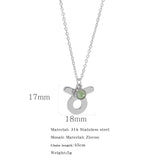 Necklace Stainless Steel Zircon Ornament: Adorn Yourself with Celestial Elegance - Minihomy