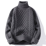 Vintage Jacquard Turtleneck Thick Sweater Men: Embrace Classic Style with a Modern Twist