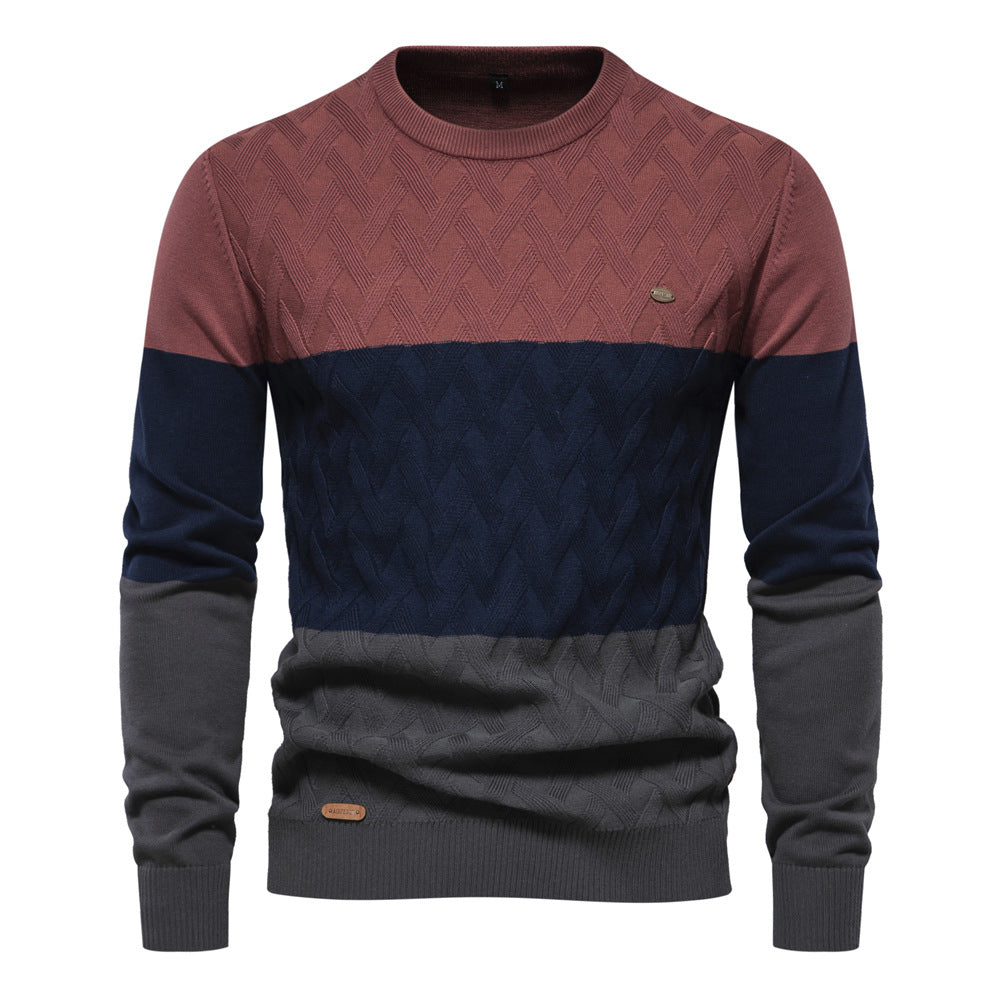 Men's Slim Round Neck Men's All-matching Sweater - Minihomy