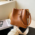 French Minority Design Simple Wide Shoulder Strap Bucket Bags - Minihomy