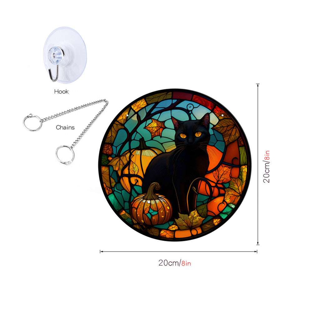 Halloween Pumpkin Bat Ghost Acrylic Hang Decorations - Minihomy