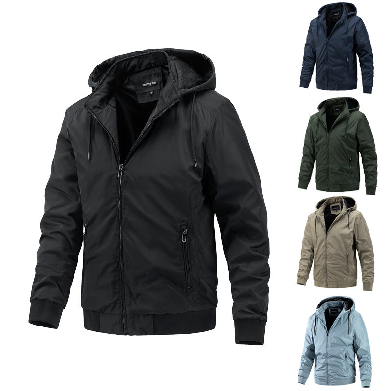 Men's Detachable Hooded Jacket Casual Sports Thin Cotton Jacket - Minihomy