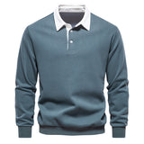 Men's Casual Versatile Long Sleeves Polo Collar Sweater - Minihomy