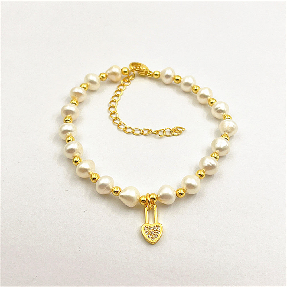 Women's Irregular Shaped Baroque Style Freshwater Pearl Bracelet