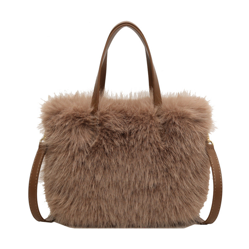 Soft Plush One-shoulder Crossbody Bag