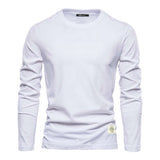 Men's Casual Exercise Outer Wear Round Neck Cotton Base Shirt - Minihomy