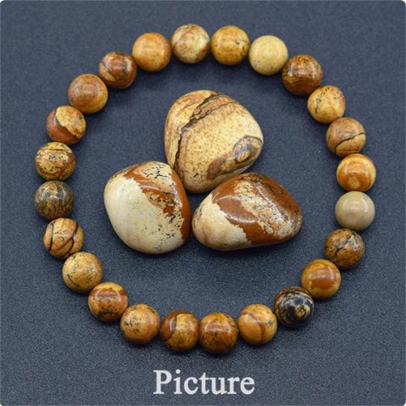 Natural Stone Elastic String Beaded Bracelet Jewelry - Tiger Eye Beaded Yoga Bracelets - Minihomy