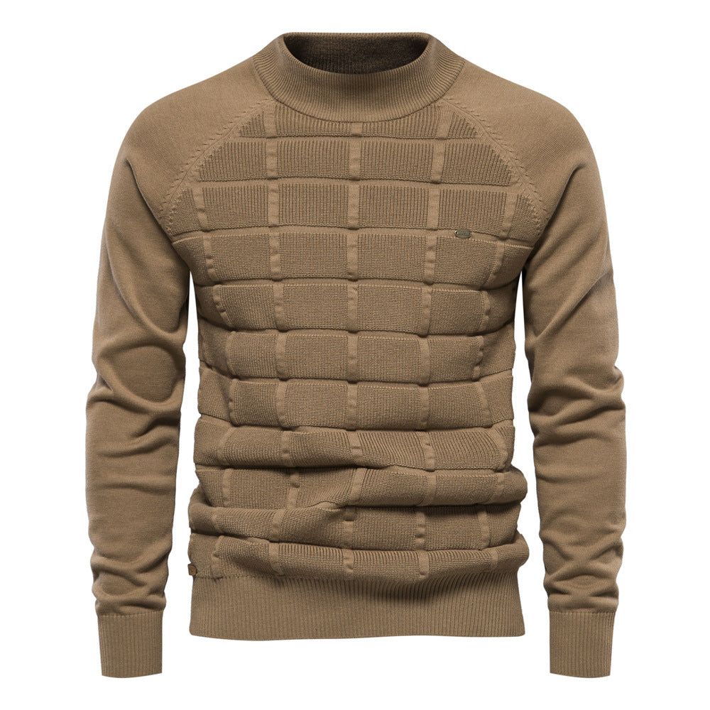 Men's Casual Round Neck Pullover Bottoming Sweater - Minihomy