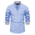 Men's Fashion Casual All-matching Solid Color Long-sleeved Top - Minihomy