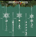 10pcs Christmas Tree Hanging Pendants Acrylic Ice Strip Snow Ceiling Xmas Ornaments - Minihomy