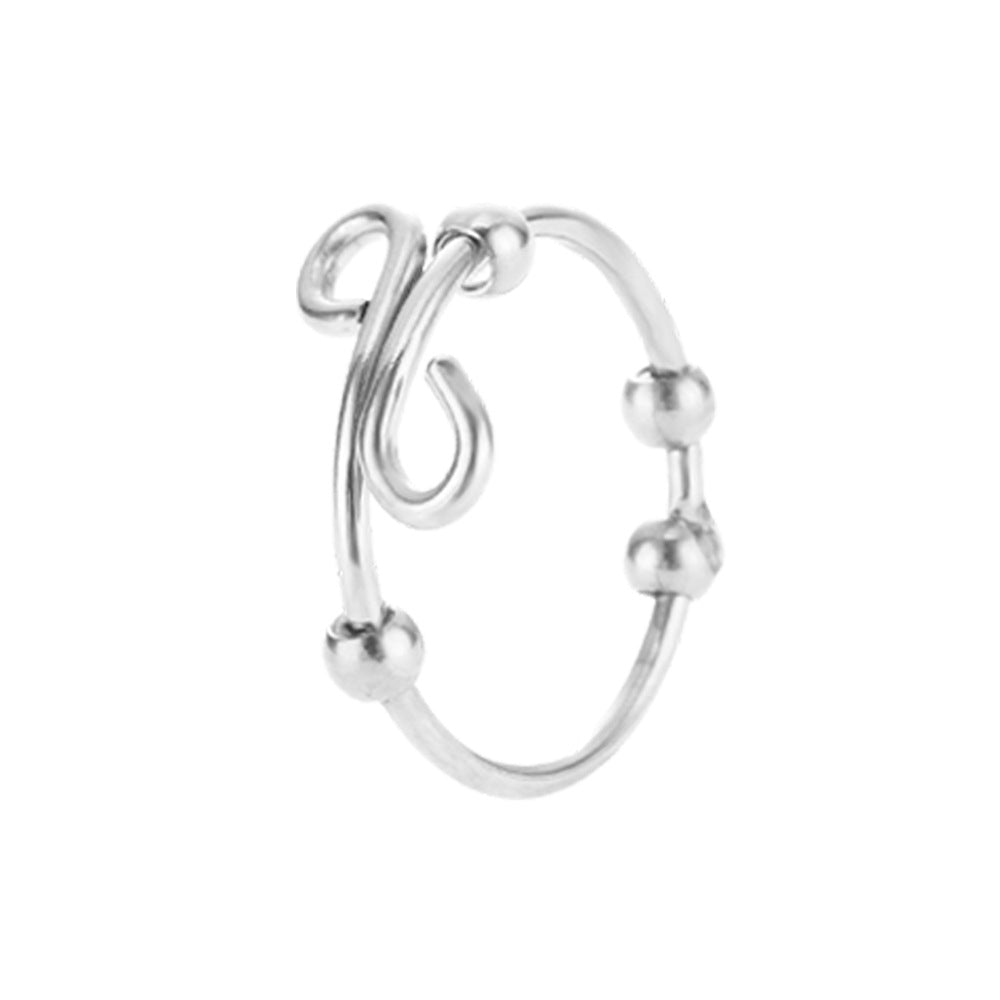 Necklace And Breathing Ring Relieve Pressure Ornament Stainless Steel Decompression Jewelry - Minihomy