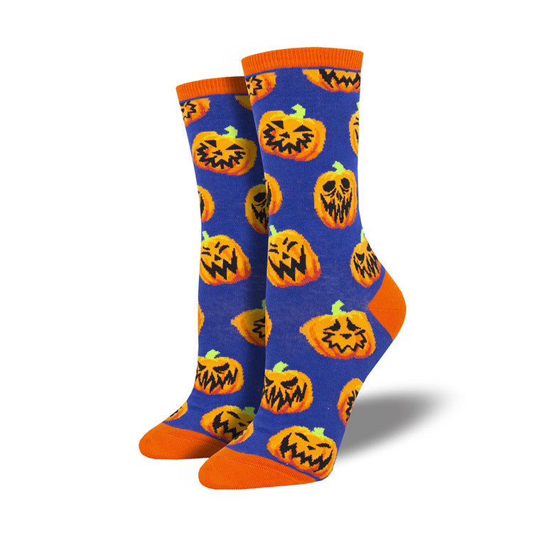 Halloween Creative Funny Pumpkin Jacquard Trendy Socks - Minihomy