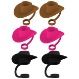 Style Straw Covers Cap - Novelty Cowboy Hat Shaped Toppers