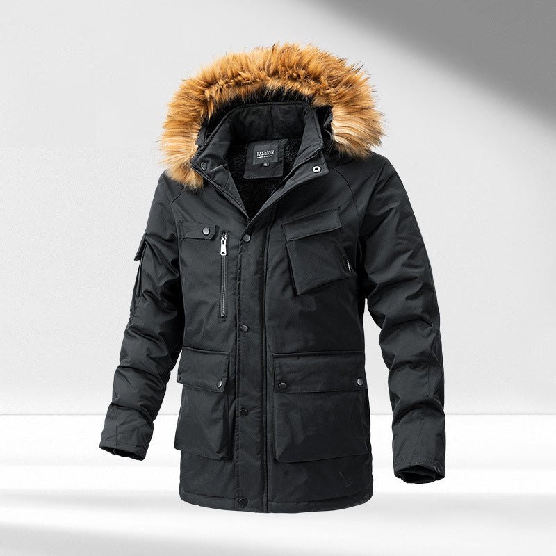 Pure Cotton Coat Cotton-padded Coat Loose Casual Mid-length Jacket