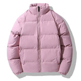 Solid Color Casual Cotton-padded Jacket - Men's Clothing