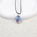 Glass Time Stone Butterfly Lace Flower Necklace - Minihomy