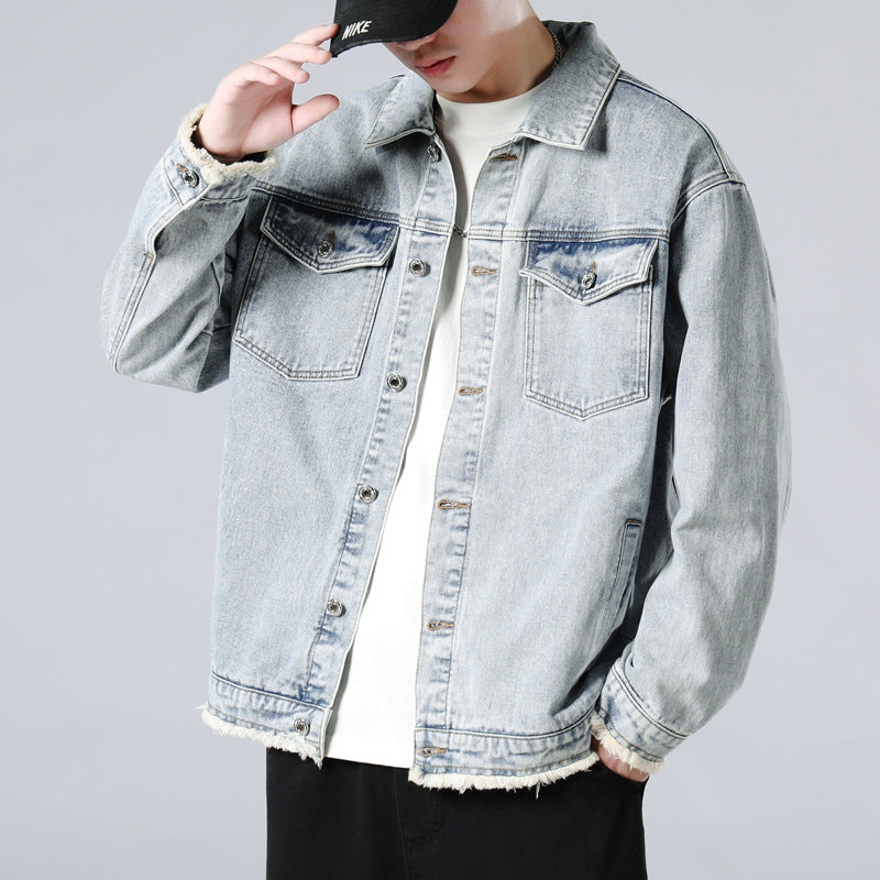 Denim Jacket Men's Cotton Loose - Minihomy