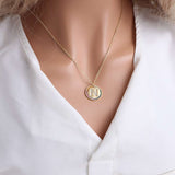 Gold English Letter Round Necklace: Add a Splash of Color to Your Style! - Minihomy