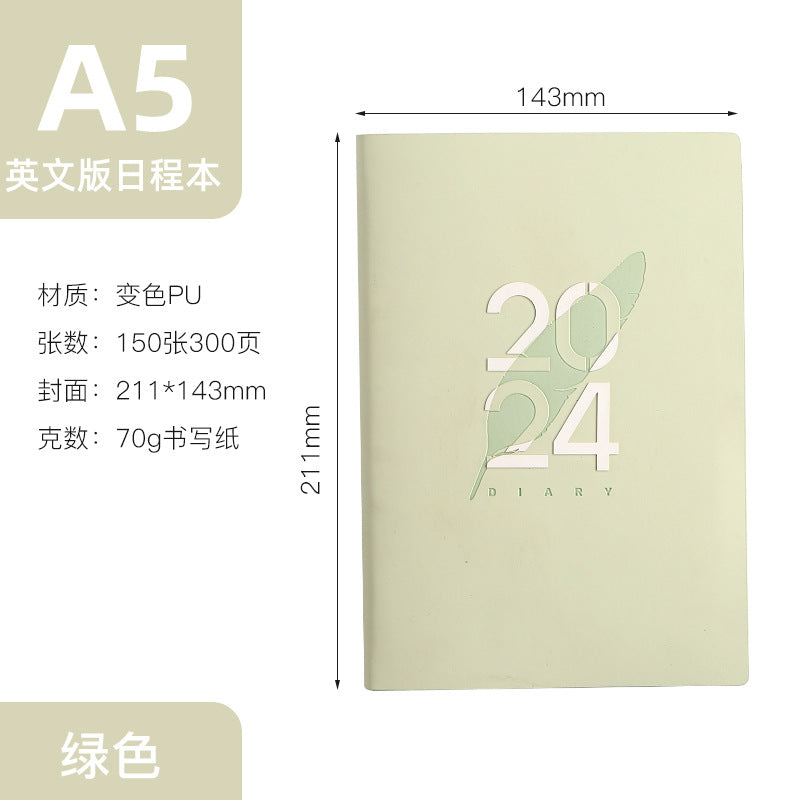 2024 Daily Planner: English Schedule Book - 365 Days - Minihomy