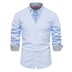 Men's Fashion Casual All-matching Solid Color Long-sleeved Top - Minihomy