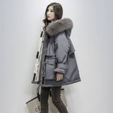 Women's Mid-length Down Cotton-padded Jacket Loose Thick Cotton Coat