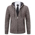 Men's Solid Color Cardigan Sweater: Stay Warm in Style - Minihomy