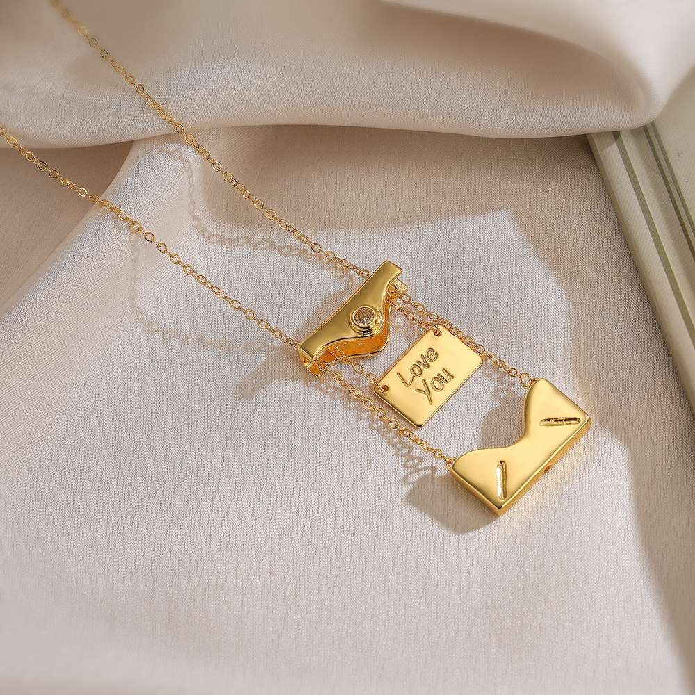 Creative Copper Plated Gold Pendant Necklace For Women - Minihomy