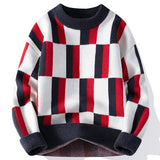 Men's Round Neck Multicolor Sweater Simple Knitwear - Minihomy