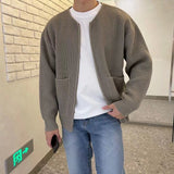 Spring Autumn Knitted Cardigan Men Casual Sweater Long Sleeve Knitwear