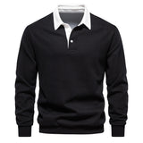 Men's Casual Versatile Long Sleeves Polo Collar Sweater - Minihomy