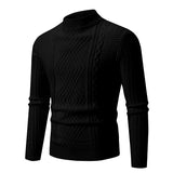 Men's Solid Color Stand Collar Sweater: Elevate Your Casual Style - Minihomy