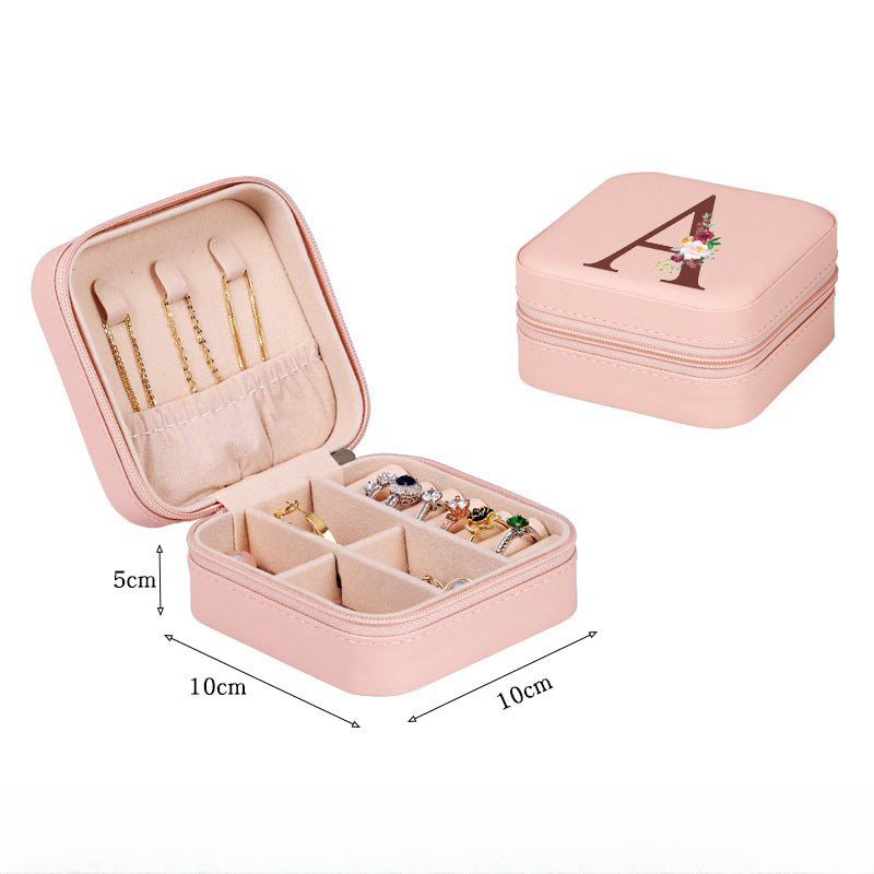 Portable Accessories Jewelry Storage Box 26 Printing - Minihomy