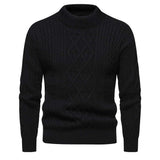 Men's Solid Color Round Neck Sweater Bottoming Shirt - Minihomy