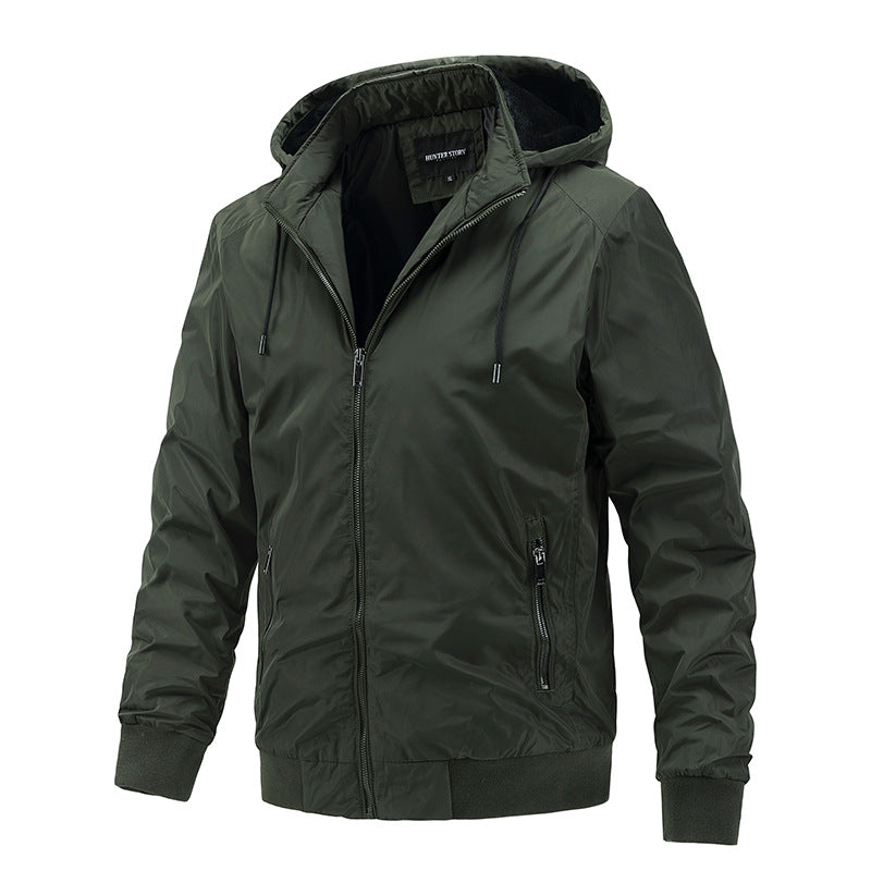 Men's Detachable Hooded Jacket Casual Sports Thin Cotton Jacket - Minihomy