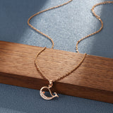 Cute Dancing Whale Titanium Steel Necklace For Women: Let Your Style Swim Freely - Minihomy