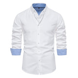 Men's Fashion Casual All-matching Solid Color Long-sleeved Top - Minihomy