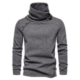 Men's Cascading Collar Sweater Coat Jacquard Pullover Sports Sweater - Minihomy