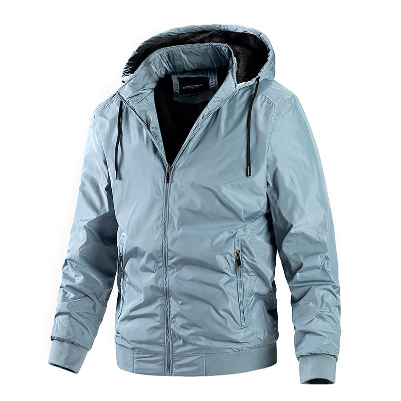 Men's Detachable Hooded Jacket Casual Sports Thin Cotton Jacket - Minihomy