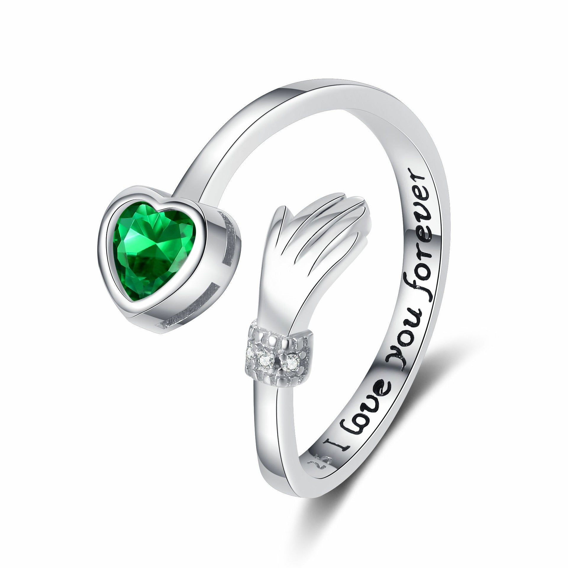 Love Hug Hands Diamond-studded Ring Female - Minihomy